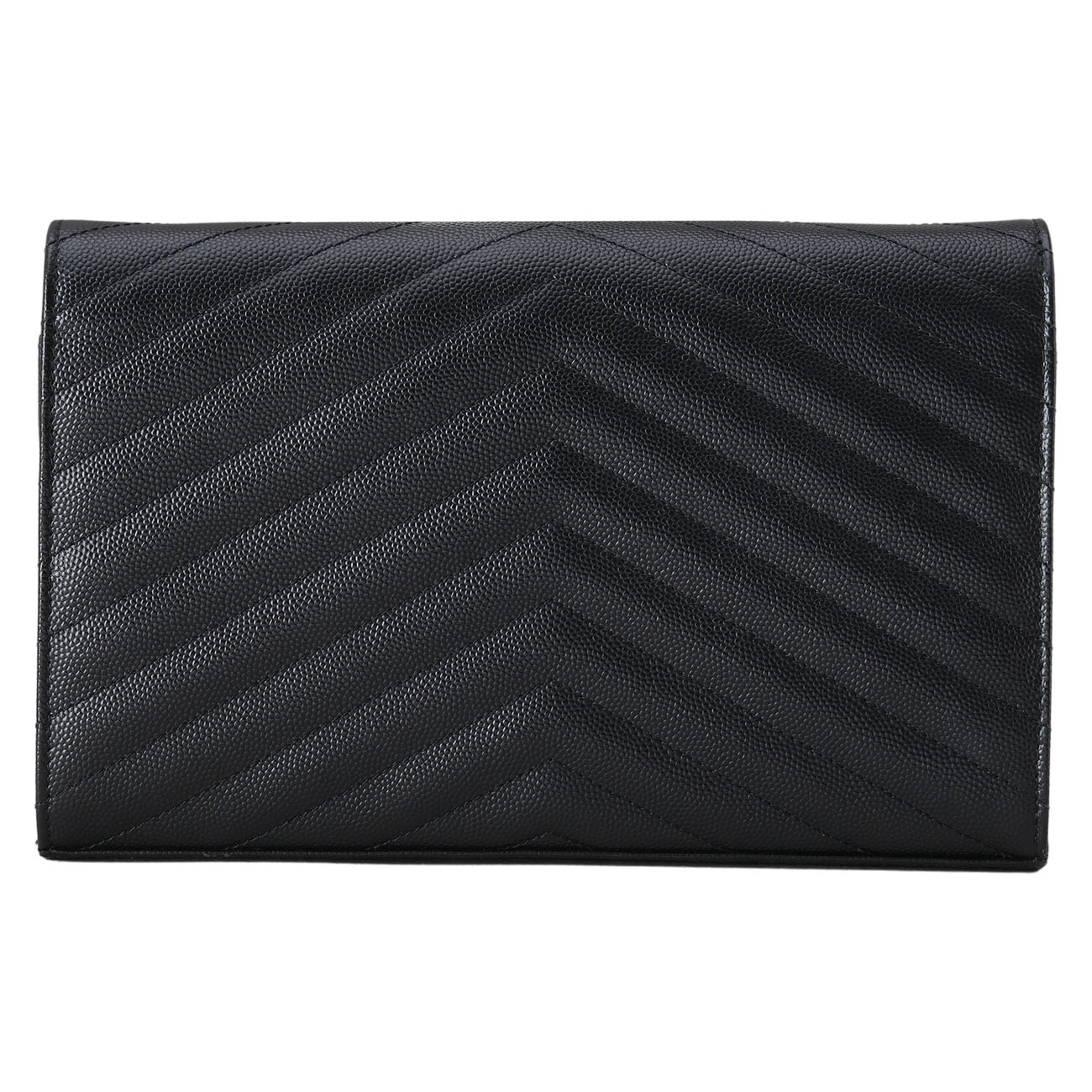 YVES SAINT LAURENT(USED)생로랑 377828 모노그램 쉐브론 체인 숄더백 블랙은장